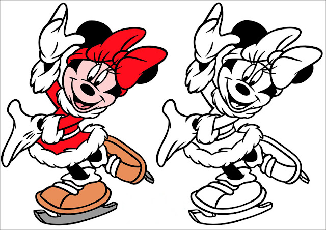  colorear Minnie Mouse