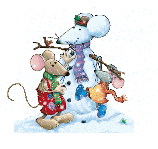 マウスとラットの年のクリスマスカード 2024. マウスの年に無料、美しいライブクリスマスカード
