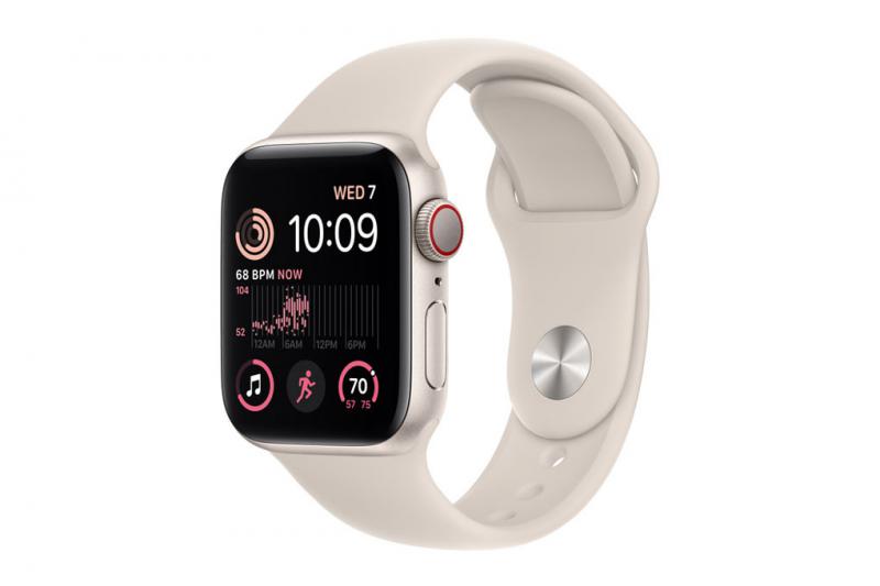 Đồng hồ Apple Watch SE (2022) Cellular 40mm Starlight – Viền nhôm, Dây cao su – MNPH3VN/A – Hàng chính hãng