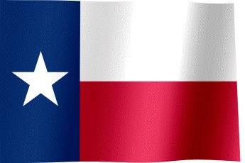 The waving flag of Texas (Animated GIF)