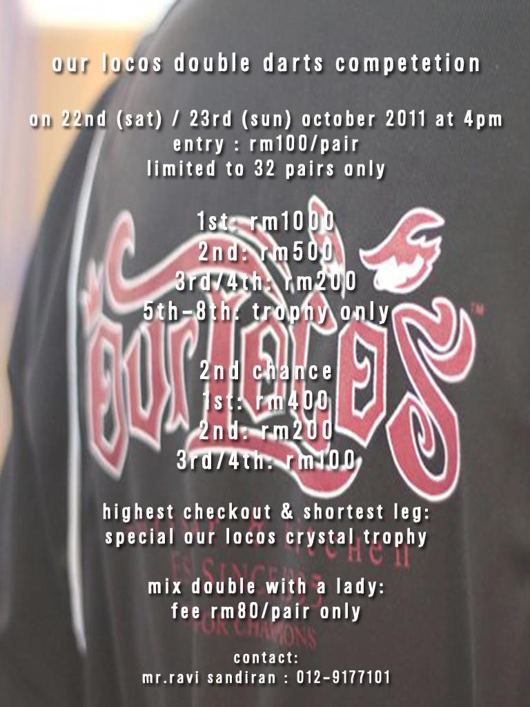 MDJ Darters Iklan Our Locos Double Darts Competition