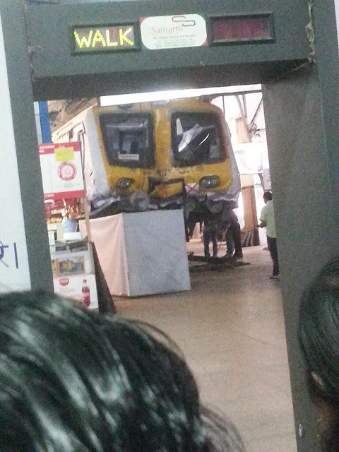 Train accident reported at Churchgate railway station