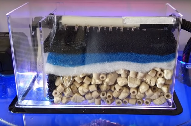 How To Set Up Filter Media In Overhead Aquarium Filter Youtube