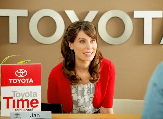 Who is the receptionist in the toyota commercial