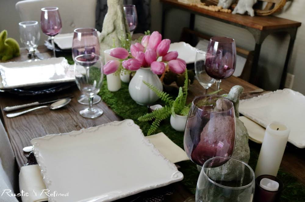 Spring Decor Tablescape that is simple, classic and timeless