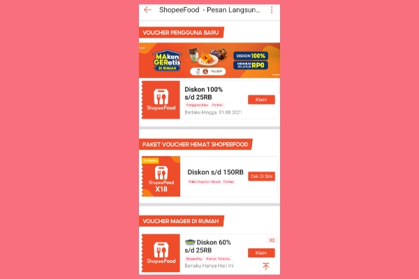 Cara Mendapatkan Voucher Shopee Food