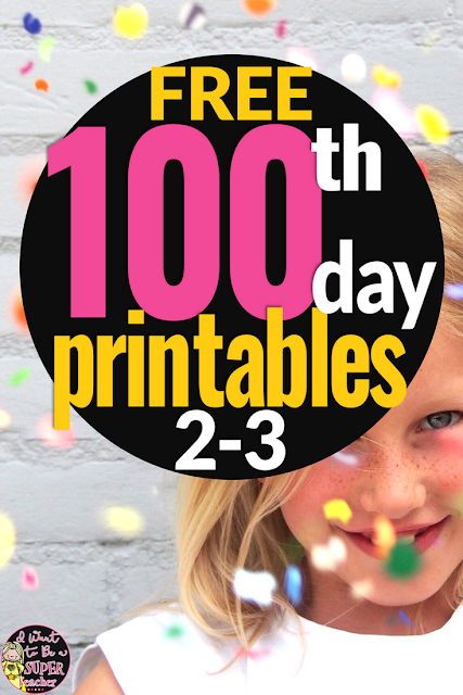 Need some ideas for the 100th day of school? Add these free printables to your 100 days of school ideas folder! Includes 4 free print and go activities you can use for art, math, centers, brain breaks, and fast finishers on the 100th day of school. Perfect for 2nd and 3rd grade elementary students. Fun for kids and easy for teachers. It's everything but the shirt! #100daysofschool #100thdayofschool #100day #education #freebie #tpt #teacherspayteachers #secondgrade #thirdgrade Need some ideas for the 100th day of school? Add these free printables to your 100 days of school ideas folder! Includes 4 free print and go activities you can use for art, math, centers, brain breaks, and fast finishers on the 100th day of school. Perfect for 2nd and 3rd grade elementary students. Fun for kids and easy for teachers. It's everything but the shirt! #100daysofschool #100thdayofschool #100day #education #freebie #tpt #teacherspayteachers #secondgrade #thirdgrade