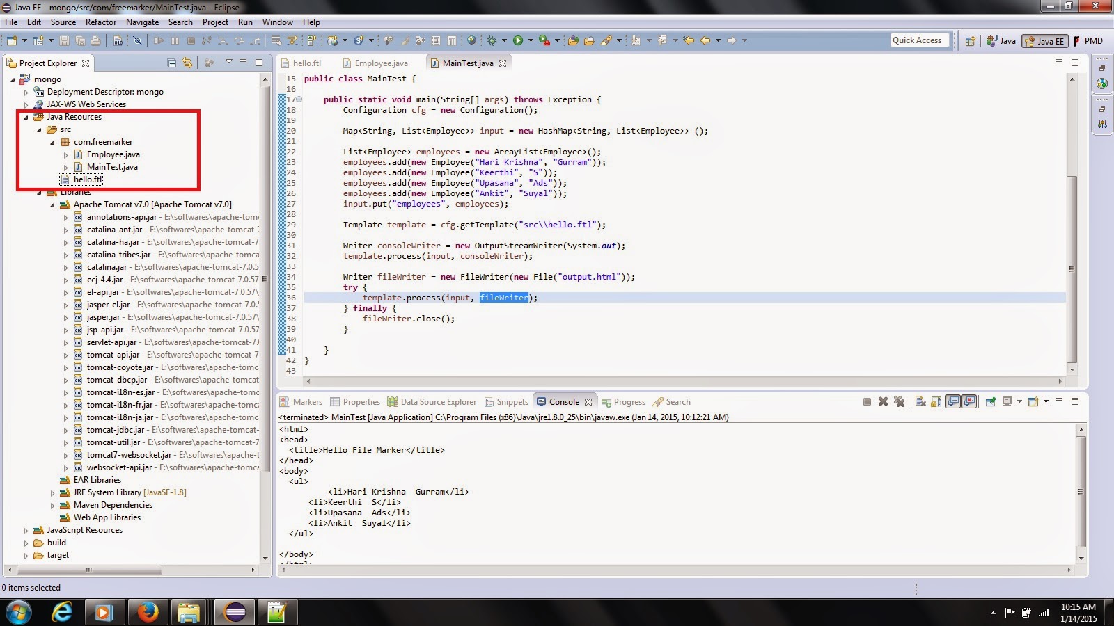 Programming for beginners: FreeMarker