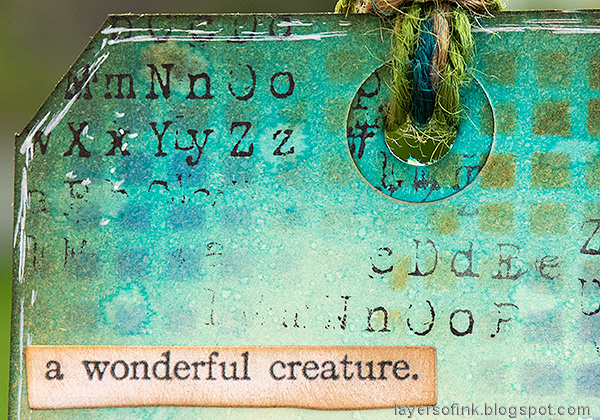 Layers of ink - A Wonderful Creature Tag Tutorial by Anna-Karin Evaldsson.