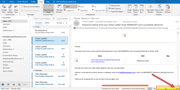 Outlookビューの変更と管理