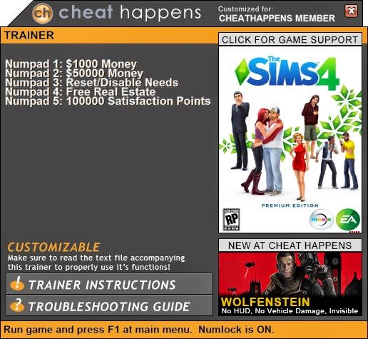 Cheat Happens Game Trainers The Sims 4 Trainer