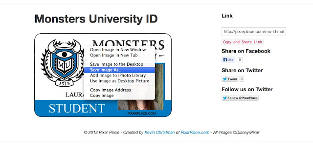 Monsters University Id Card Maker