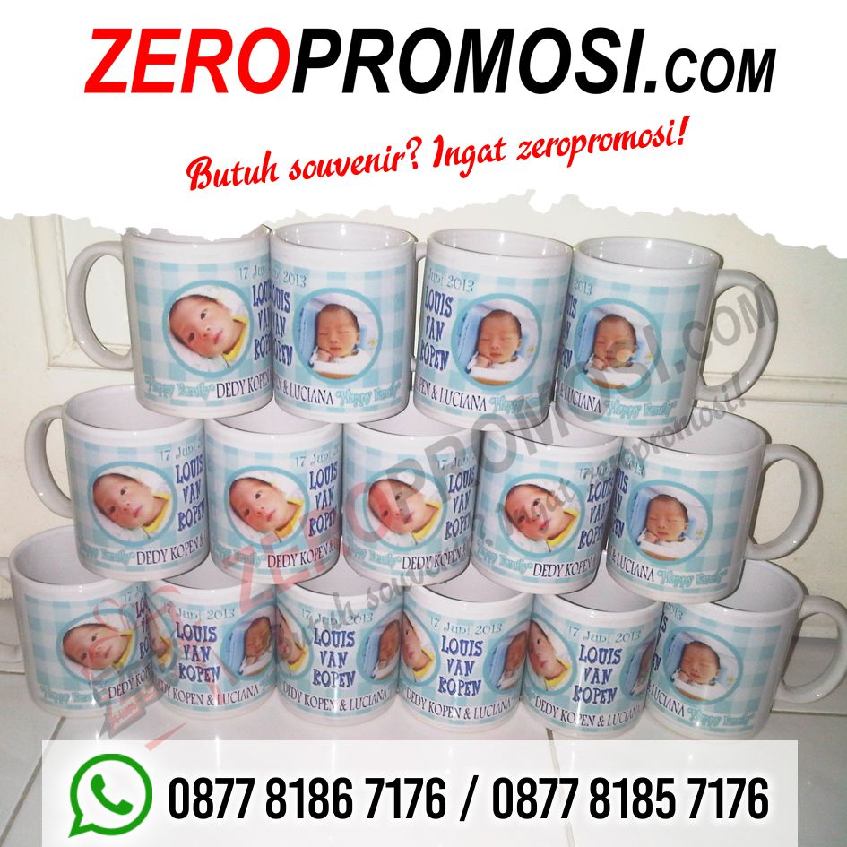 Souvenir aqiqah Mug Souvenir Aqiqah Barang Promosi, Mug Promosi