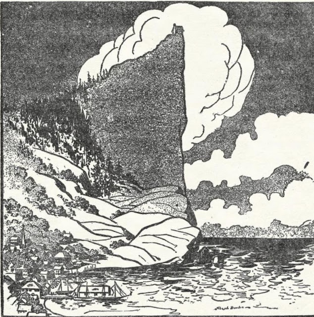 Иллюстрация к первой публикации «Загадочного дома» (Weird Tales, 1931)