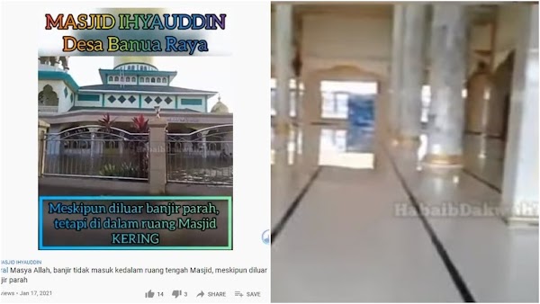 Viral, Masjid di Kalimantan Selatan Tak Tergenang Air Meski Banjir