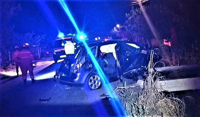 Accident la Brebeni – un bărbat din Slatina, beat la volan, a lovit un cap pod și s-a răsturnat