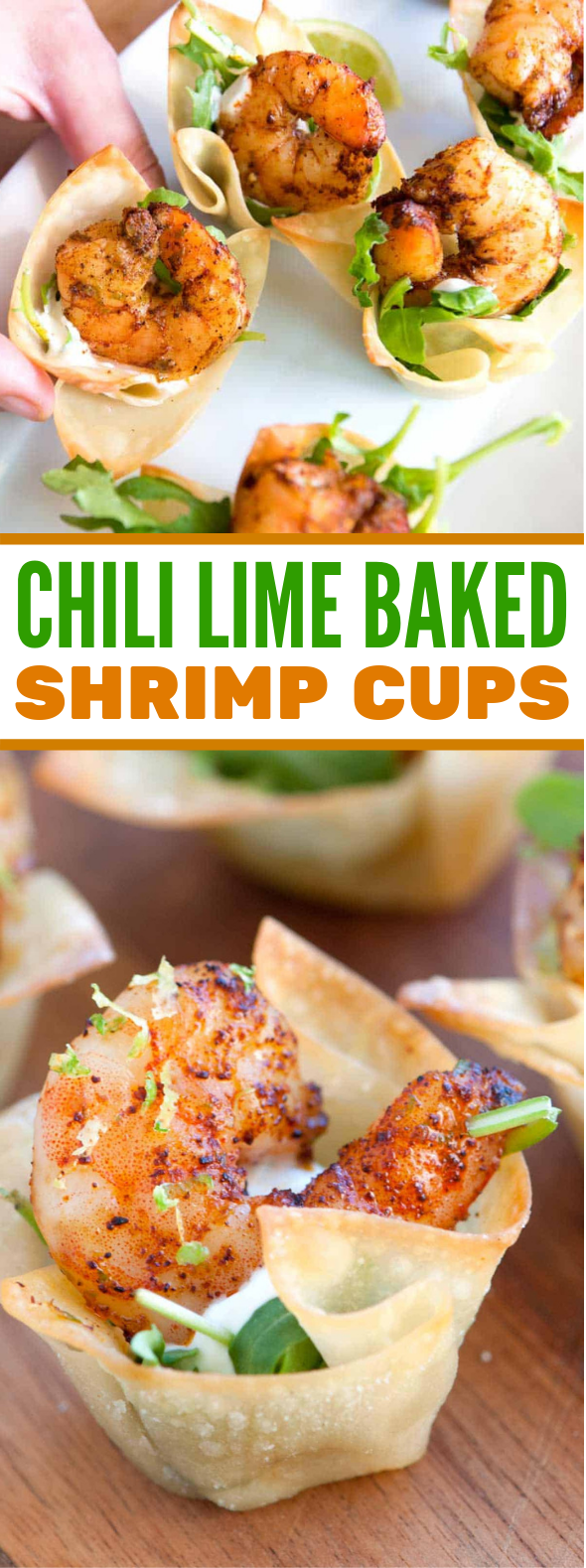 Chili Lime Baked Shrimp Cups Recipe #dinner #appetizers