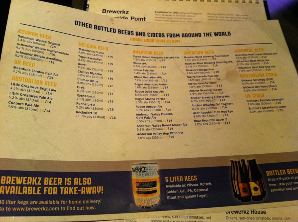 Brewtender Beers in Singapore.