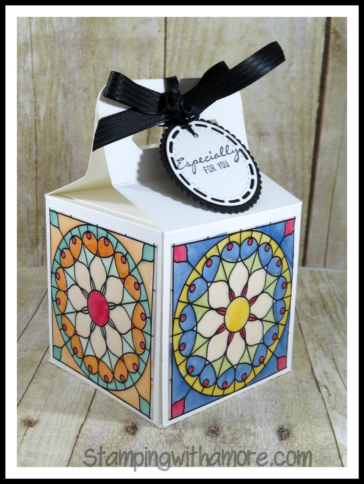 Stampingwithamore STAINED GLASS GIFT BOX