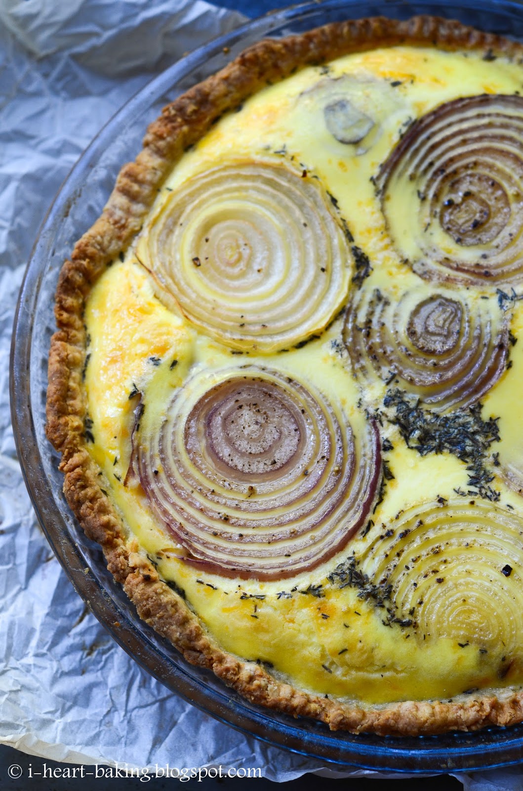 i heart baking! savory roasted onion tart (quiche)