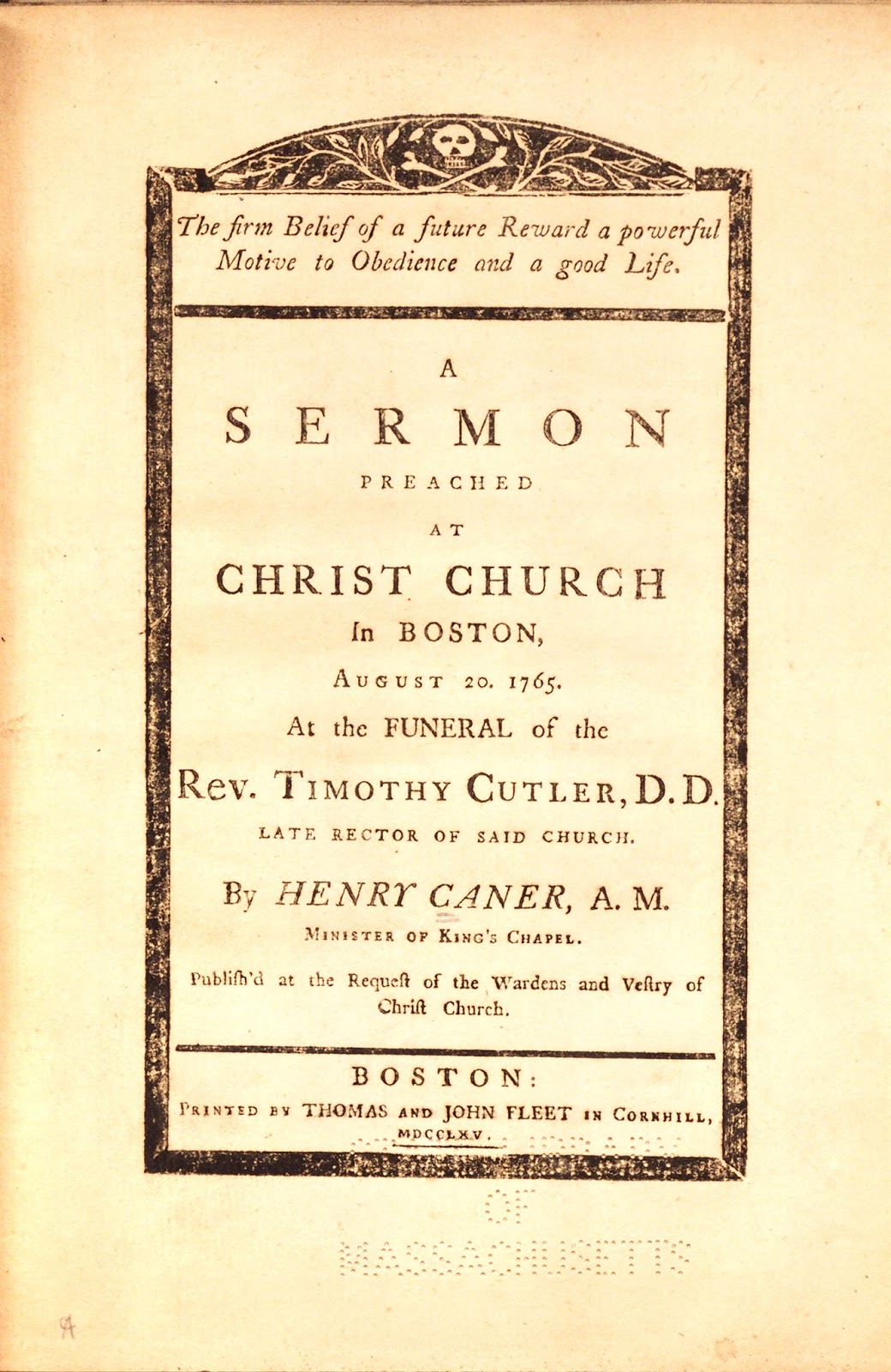 State Library of Massachusetts Funeral Sermons A Useful Genealogical