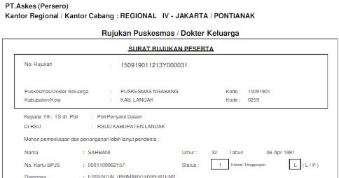 Surat Rujukan Bpjs Berlaku Untuk Satu Kali Kunjungan Dan