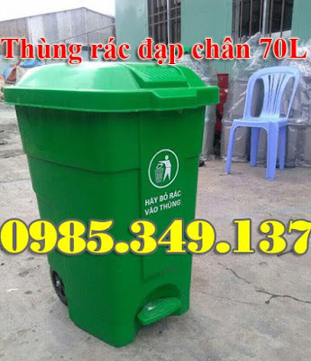 Thùng rác đạp chân 70 lít