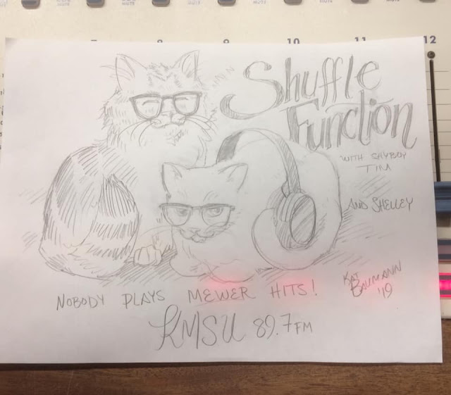The Shuffle Function Morning Show hosts as cats