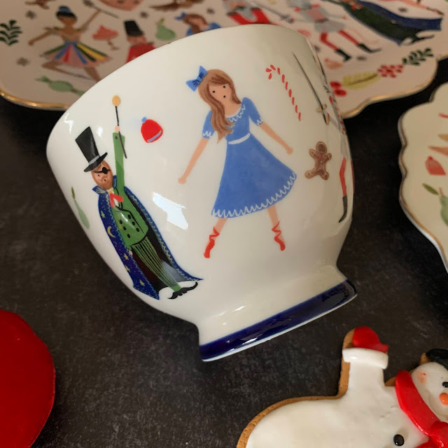 Anthropologie x Rifle Paper Co Nutcracker Dessert Plates, Platter and
