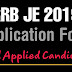 How many students are appearing for the RRB JE 2019 from different RRB zones in 2019?