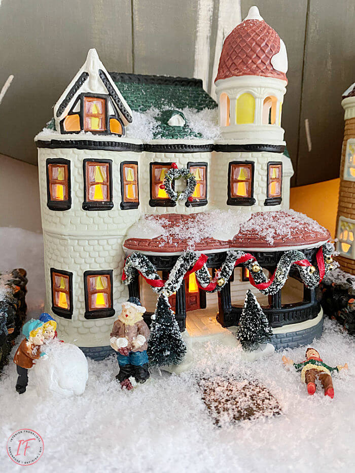 Holiday gifts for self-improvement: how to create a victorian-style A Victorian Christmas Village Mantle Display - Interior Frugalista