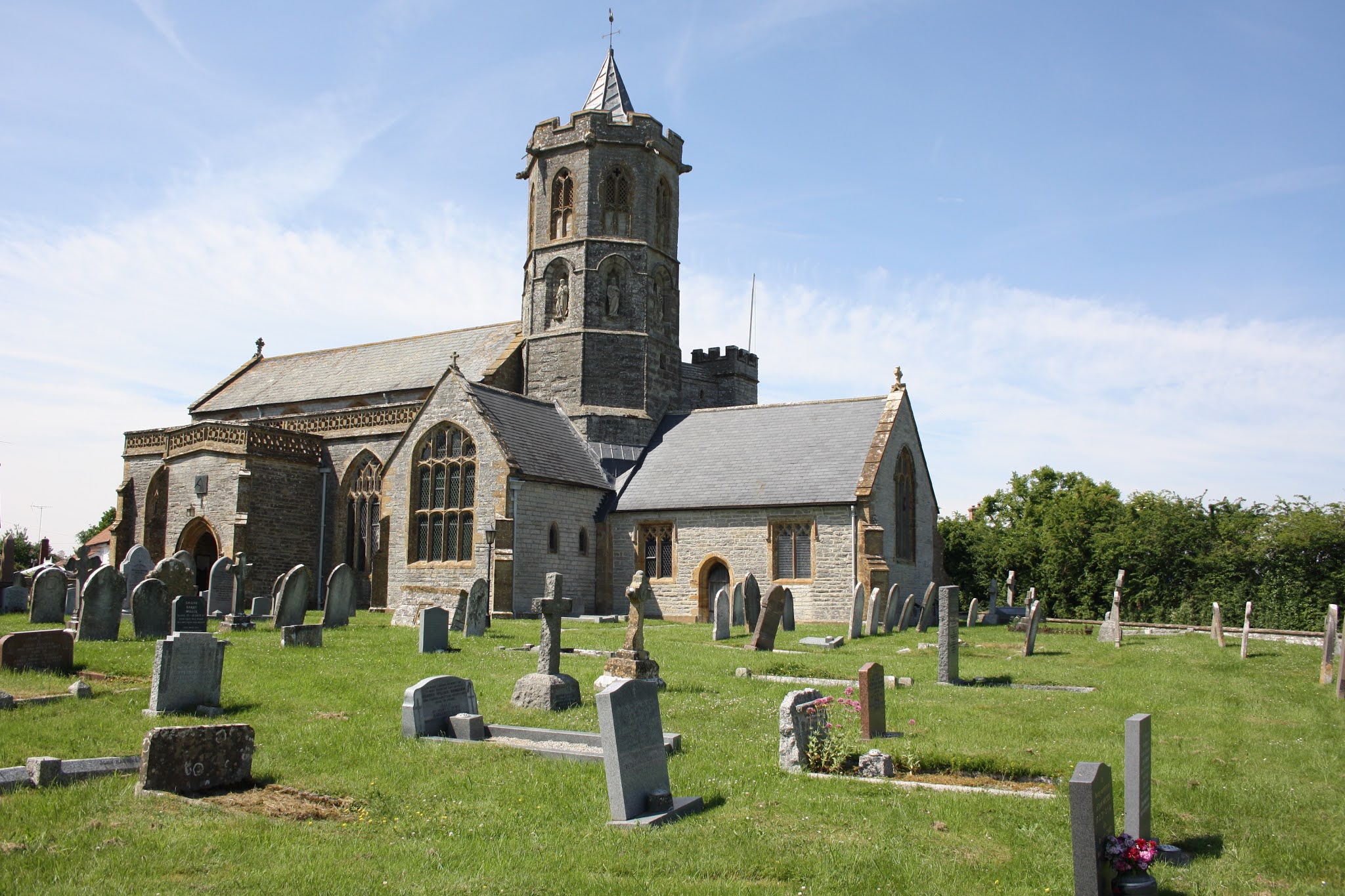 Views from Somerset The village of Stoke St. Gregory in Somerset, its