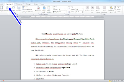 Cara Mengatur Ukuran Kertas dan Margin pada Ms. Word