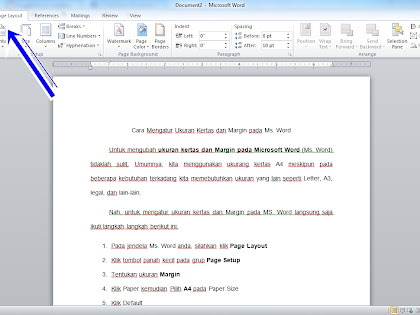 Cara Mengatur Ukuran Kertas dan Margin pada Ms. Word
