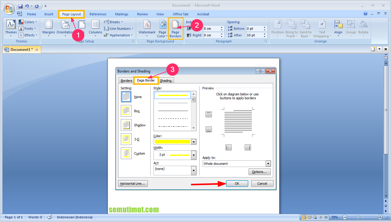 Cara Membuat Garis Tepi Di Word Sesuai Margin Agar Rapi Semutimut Tutorial Hp Dan Komputer Terbaik