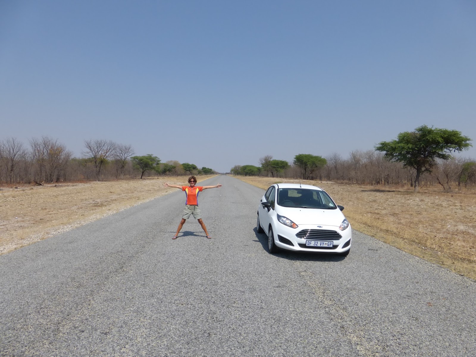 Moving around Botswana. Rental car and public transport.