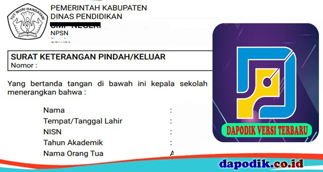 CARA MUDAH CETAK SURAT MUTASI PESERTA DIDIK SEMUA JENJANG - Dapodik.co.id