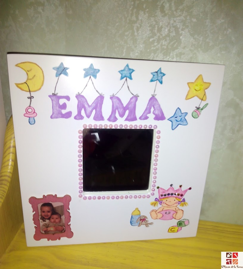 Espejo malma pintado a mano