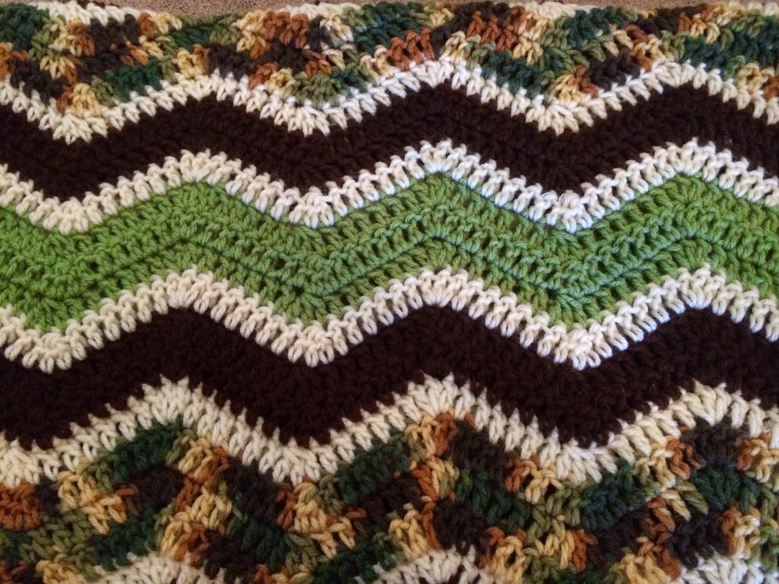 Our Big, Loud, Hyper, and Happy Family: Crocheted Camo Ripple Blanket ...