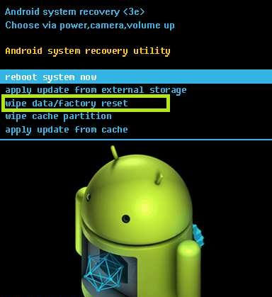cara wipe android