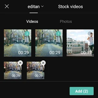 add two videos with the same background