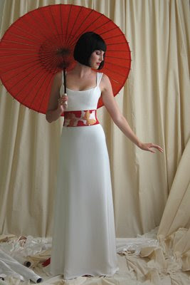  Japanese  Modern Wedding  Dress  Design  With Big Ribbon 