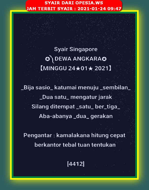 PREDIKSI singapura