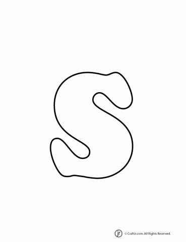Bubble Letters Lowercase S - Birthday Letter