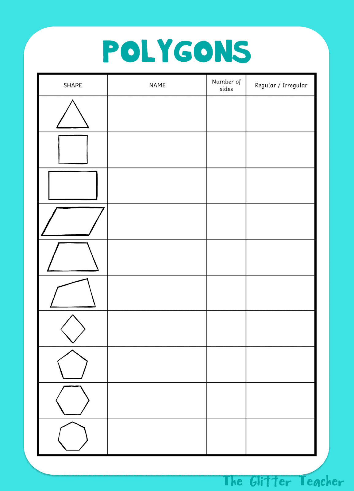 The Glitter Class Unit 11 Polygons