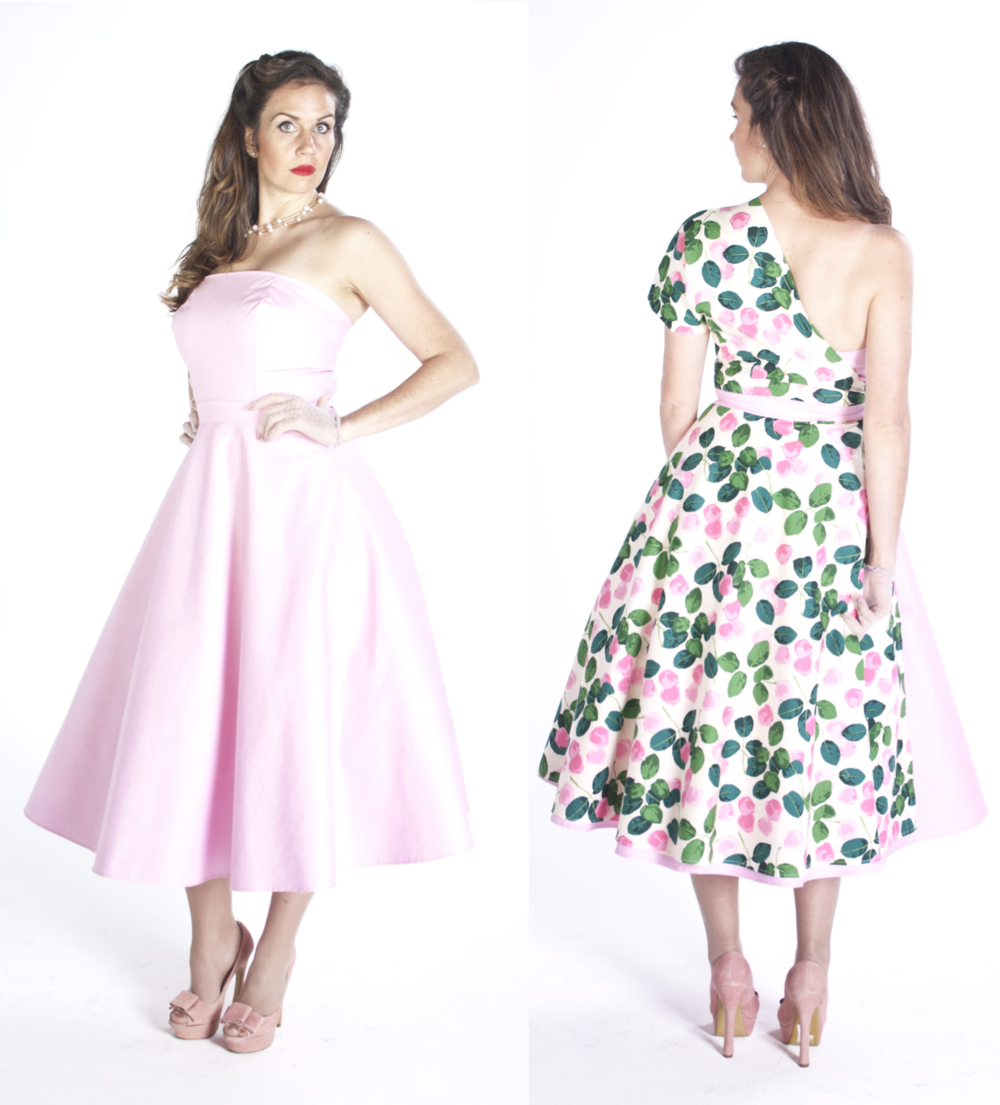 Maisy Brown Repro Retro The Half and Half Dress