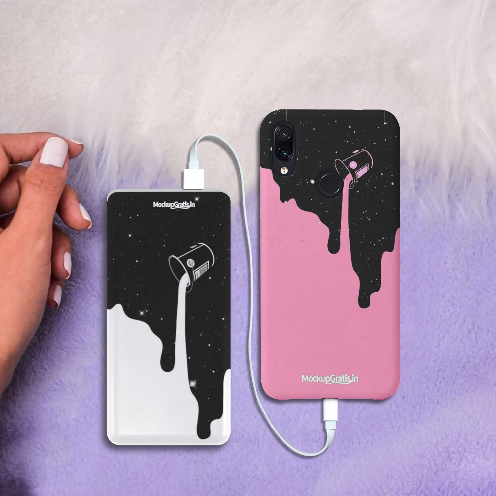 Download Mockup Custom Case Xiaomi Redmi Note 7 Powerbank Delcell Mars 10 000 Mah Gratis Mockupgratis In Download Psd Mockup Gratis PSD Mockup Templates