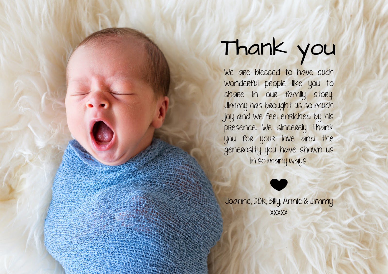 loulet design Baby Thank You Cards