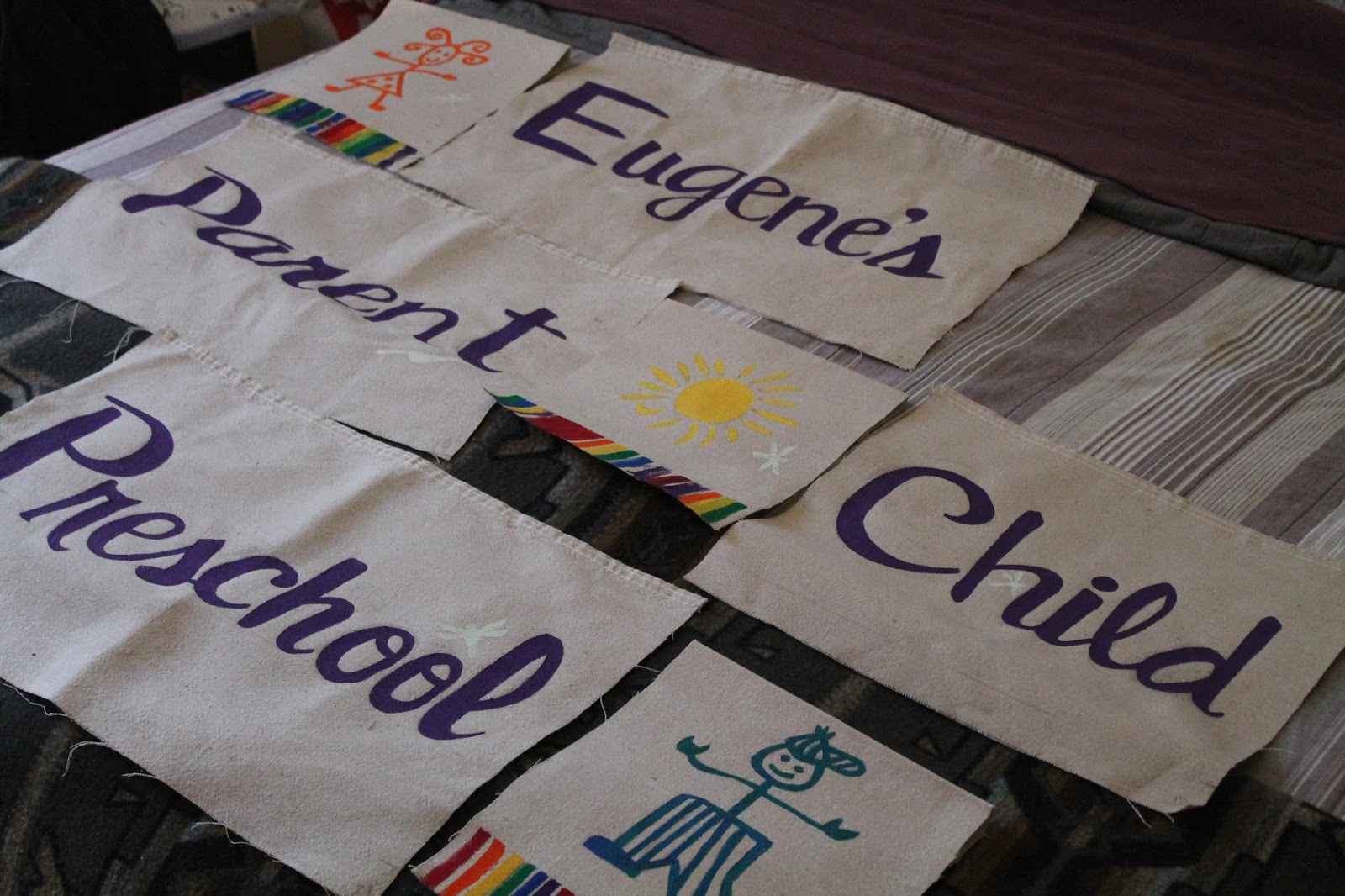 Night Garden Blog: preschool banner made with kids