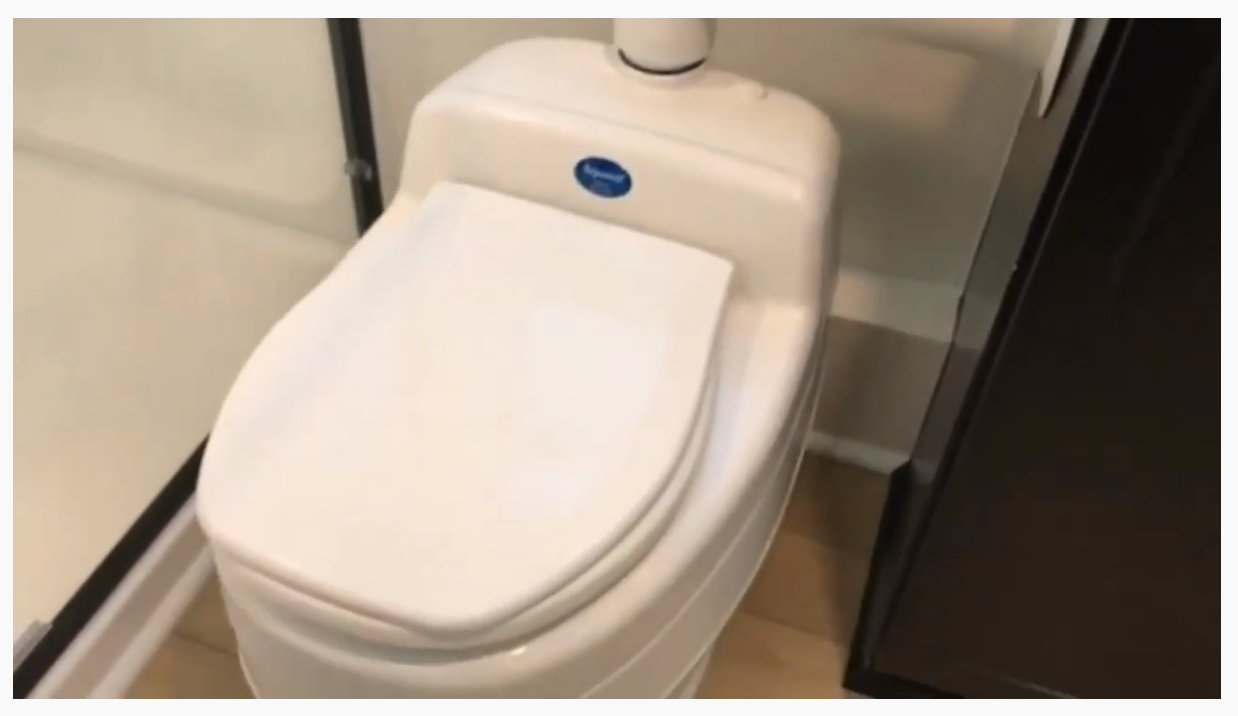 Tiny Home Channels Separett Composting Toilet installed in an ultra